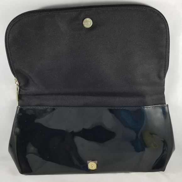 Elizabeth Arden Shoshanna Makeup Bag Purse Multi-Colored Dot Pattern Black - Picture 2 of 16